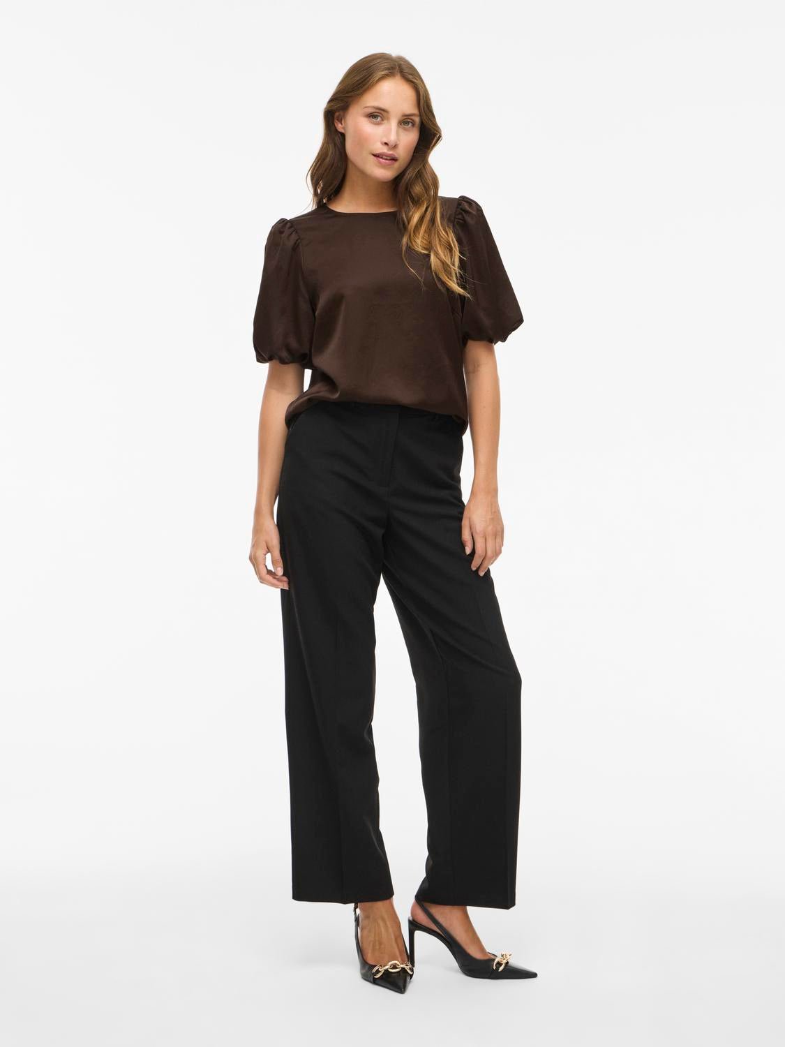 VIELLETTE Top - Coffee Bean - VERO MODA & VILA Bergvik